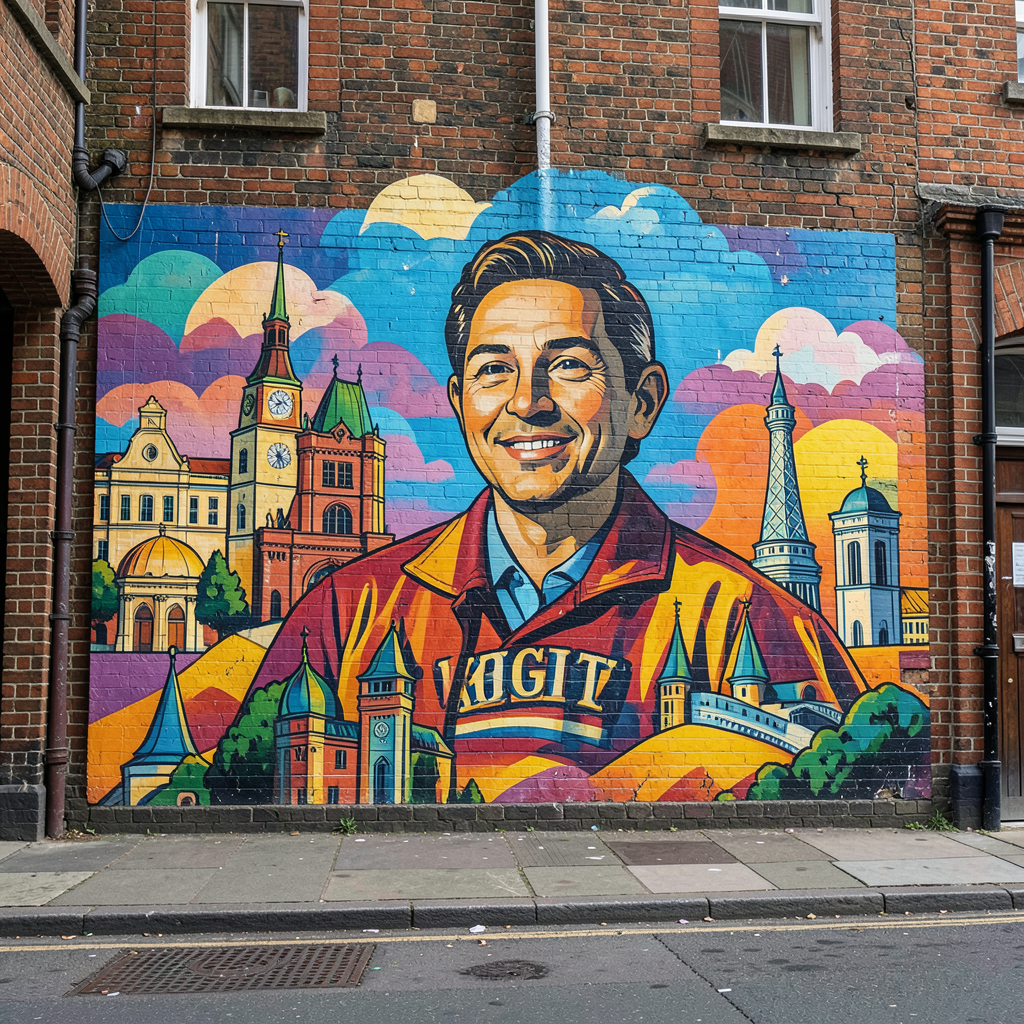 Archway mural by Hells Gibson celebrates local landmarks and community pride